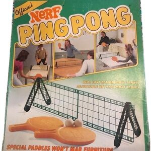 80’s Official NERF Table Tennis Ping Pong Set 2 Players Original Box Complete
